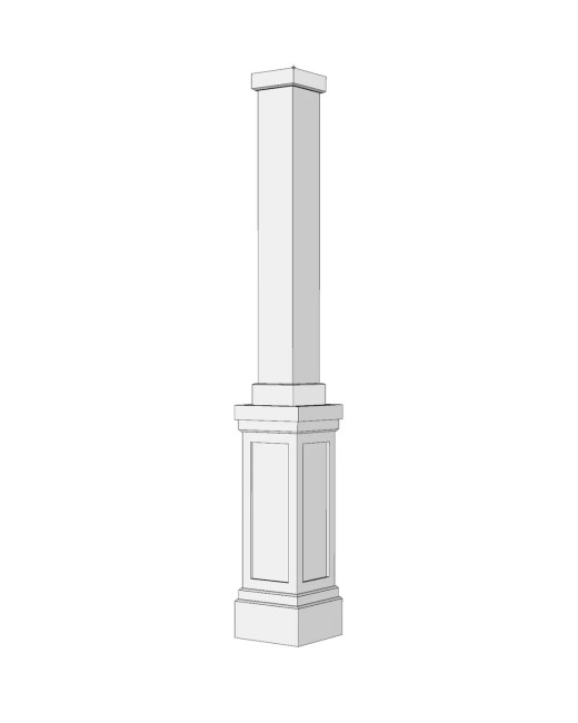 Pedestal Column Wrap Shaker Panel
