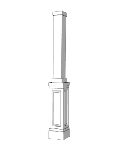 Pedestal Column Wrap Tall Raised Panel Pedestal