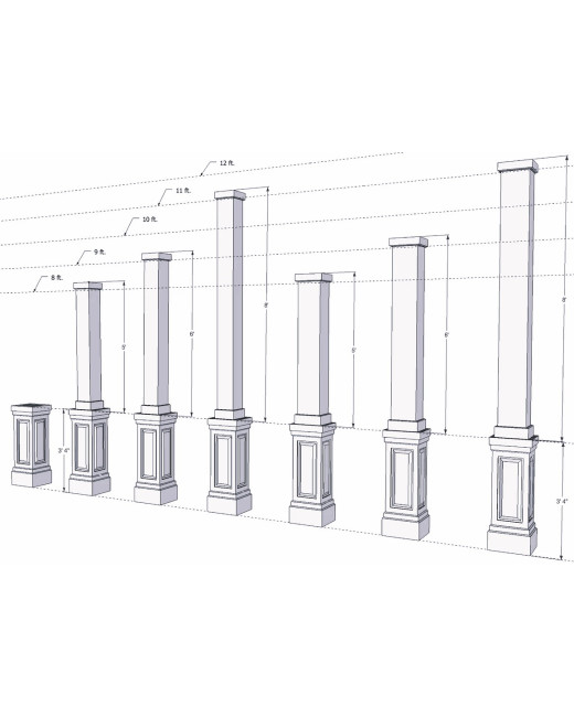 Pedestal Column Wrap Raised Panel