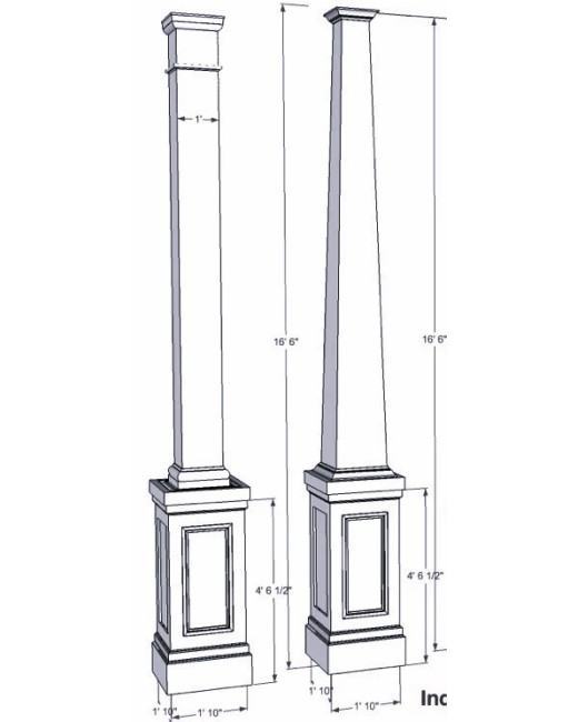 Pedestal Column Wrap Shaker Panel