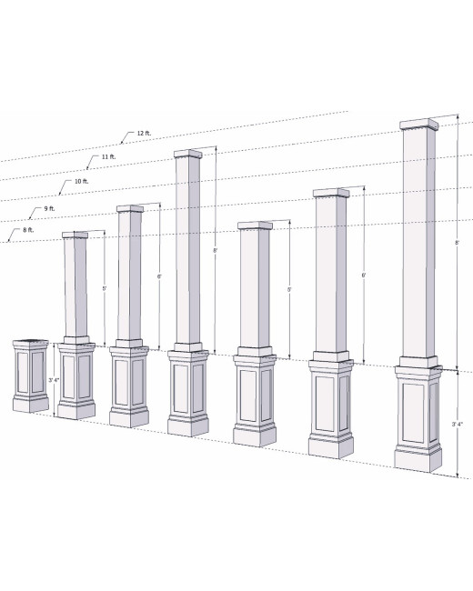Pedestal Column Wrap Shaker Panel