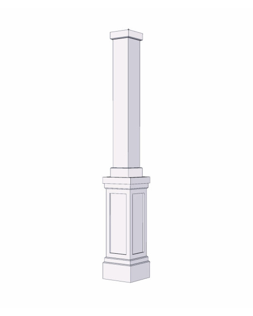 Pedestal Column Wrap Shaker Panel