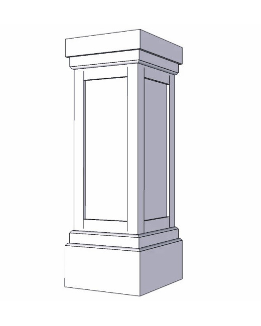 Pedestal Column Wrap Shaker Panel