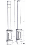 Pedestal Column Wrap Tall Raised Panel Pedestal