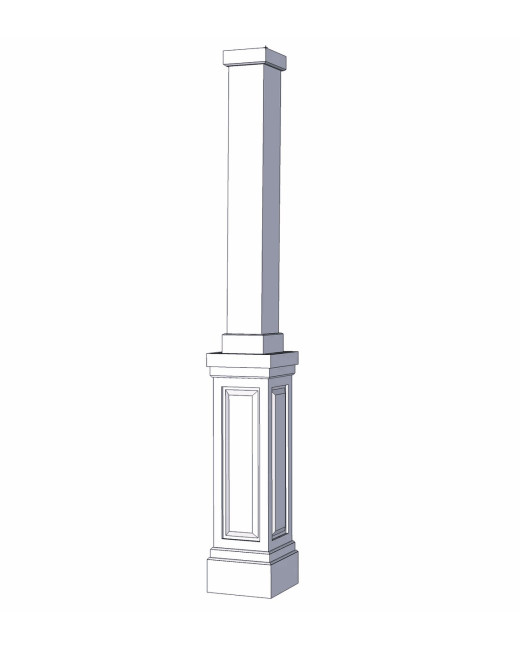 Pedestal Column Wrap Tall Raised Panel Pedestal