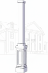 Pedestal Column Wrap Tall Raised Panel Pedestal