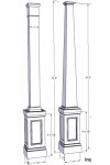 Pedestal Column Wrap Tall Shaker Pedestal