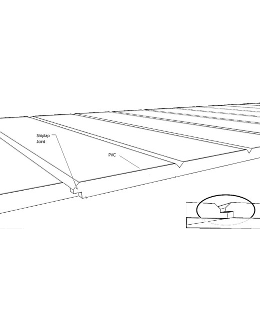 V-Grooved PVC Sheet 1/2" Thick