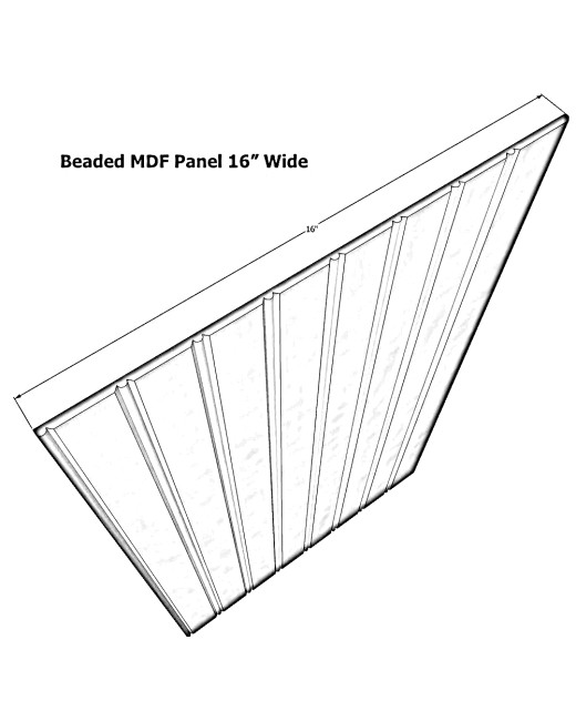 MDF Beadboard Wainscoting Kit