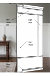 Recessed Wainscot Kit 38" high