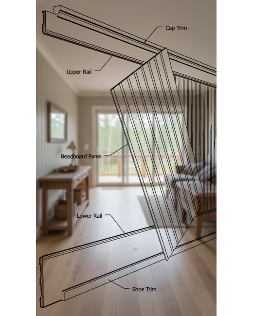 MDF Shiplap V-Grooved Wainscoting Kit