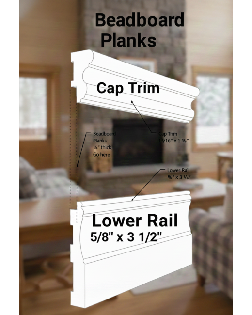 Vinyl Beadboard Wainscoting Kit