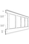 Recessed Wainscot Kit 38" high