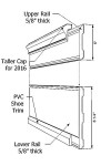 Recessed Wainscot Kit 38" high