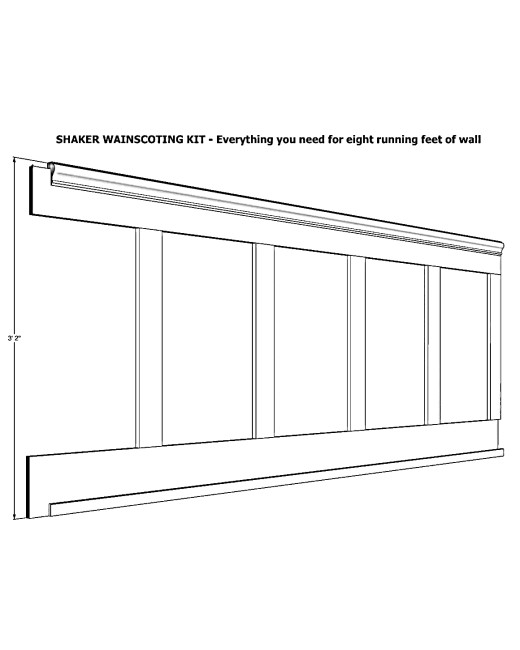 MDF FLAT Paneled Wainscoting Kit