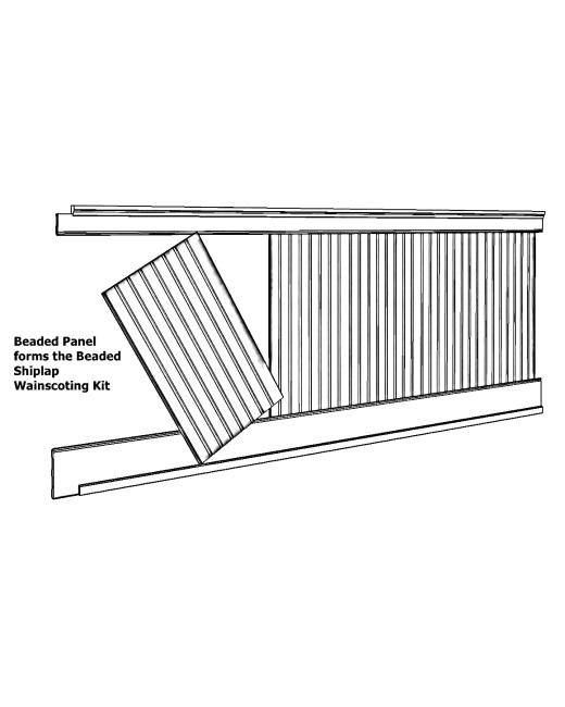 MDF Beadboard Wainscoting Kit