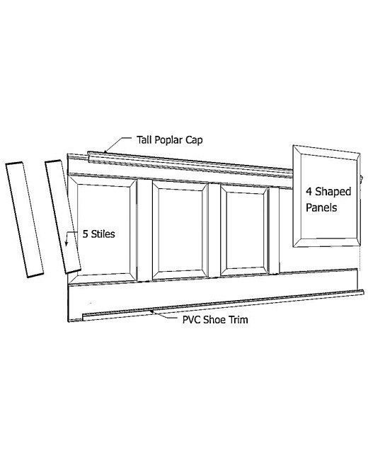 MDF RAISED Panel Wainscoting Kit